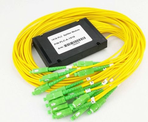 100 * 80 * 10 میلی متر 1 X 16 SM LSZH فیبر نوری PLC شکاف