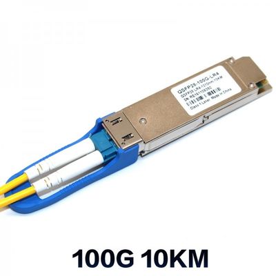 10KM DDM QSFP28 100G LR4 Wdm Sfp ماژول ، فرستنده و گیرنده فیبر Sfp
