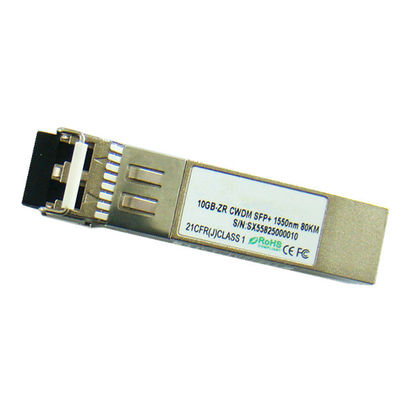 10G CWDM 1550nm 80km SFP + فرستنده و گیرنده فیبر نوری