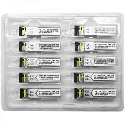 1.25G Lc اتصال 20 کیلومتری فرستنده و گیرنده نوری تک جهته